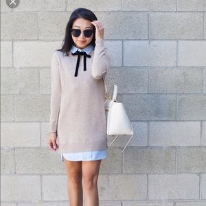 English Factory Combo Shirtdress Sz XS (Missing Black Ribbon)